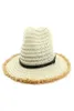 Cappello da jazz in paglia di carta semplice Uomo Donna Cappello da cowboy a tesa larga Panama Cappelli da sole Fibbia per cintura Decor Cappello da cowboy unisex da cowgirl Cappello da spiaggia4465061