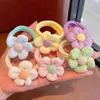 Accessori per capelli 6 pezzi Bambini carino Bowknot Corda Moda Fiore multicolore Fasce per capelli per le donne Ragazze Anello ad alta elasticità dolce coda di cavallo