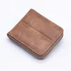 Wallets Classic Retro Men's Wallet Short Pu Leather Zipper Large Capacity Business Card Holder Coin Purse Money Bag