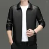 Vestes pour hommes Business Casual Loose Veste en cuir en peluche