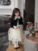 Set di abbigliamento 2023 Abito per bambini Giacche da principessa per bambini Abiti da tutù in tulle senza maniche Abiti per compleanno invernali per neonati