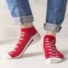 Calcetines para hombres Unisex Moda Algodón Hombres Mujer Harajuku Impresión divertida Casual Tubo bajo Tobillo Barco para regalo