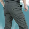 Pantalones de hombre Pantalones militares finos del ejército Pantalones de carga tácticos Hombres Pantalones transpirables de secado rápido impermeables Pantalón inferior delgado informal 4XLL231212