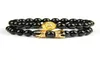 Green Eye Wolf Jewelry Lion Bracelets Whole 5 Sets 8mm Stone Beads Baseball Crown Stainless Steel Football Bracelet For Love6915148