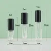 Flacone spray in vetro smerigliato trasparente da 5 ml 10 ml Flacone vuoto per test di profumo Fiala di vetro spesso