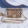 Designer Shoulder Bag Fashion Metal Hollowed-out Mini Chain Small Square Bag High-quality Leather Women Evening Dress Crossbody Bag Courier Wallet Wholesale