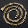 0.8cm Cuban Chain Iced Out Miami Cuban Link Real Gold Plated Solid S925 Silver Hip Hop Bling Vvs Moissanite Necklace