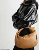 Kvinnors lyxväskor botteg venetas läder topp hadle väska kohud läder stor knut väska 36 cm totes väver riktig läder handgjorda sele väskor stor kapacitet shopping hbmc