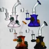 Small Glass Water Pipe Hand Smoking Bong Pipes Shisha Hookah Recycler Dab Rig Bubbler with 14mm Banger