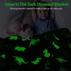 Coperte Dinosauro Unicorno Coperta luminosa Compleanno per bambini Camera da letto Sirena Farfalla Giocattolo Morbido e confortevole Regalo magico 231211