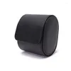 Jewelry Pouches PU Leather Watch Storage Box Travel Single Black Drop