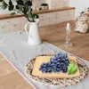 Engångs servis 50st trä bordsartiklar fyrkantiga festplattor för bröllop restaurangpicknickfödelsedag