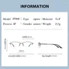 Solglasögon ramar män Pure Titanium Optical Recept Eyewear Half Rim Eyeglasses Frame Male Business Style Högkvalitativ PT909