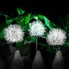 Lâmpadas de gramado Solar Powered Dandelion Outdoor Garden Globe Lamp Lights Stake Landscape Holiday Light2389