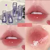 Mirror Shimmer Lip Glaze Clear Liquid Lipstick Water Lip Gloss Light Lipgloss Lip Oil Nude Red Lip Tint Non-stick Cup Makeup