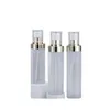 Förvaringsflaskor 100 ml 120 ml 150 ml 25st mist spray flaska 4oz atomizer guld svart pump tom frost kosmetisk förpackning husdjur plastfyllning