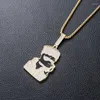 Pendant Necklaces Meirenpeizi Fashion Gold Color Men's And Women's Neutral Necklace Hip Hop Wind Humanoid Jewelry