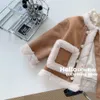 Cardigan outono inverno meninos meninas casaco de pele do falso crianças roupas de moda 1 a 8 anos crianças outwear 231212