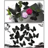 Wall Stickers 12Pcs 3D Butterfly PVC Self Adhesive Wallpaper Colorful Sticker Living Room Window Decal Home Decor 231211