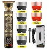 Cortadora de cabello USB Eléctrica LCD Clipper Todo en uno Cabezal de luz dorada Recargable Talla de aceite Marca Razor 231211