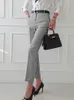 Women's Two Piece Pants Women Vintage High Quality Office Suit Ladies Work Wear OL Pantsuits Formal Female Blazer Jacket Vest Trousers 3 Pieces Set 231212