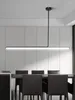 Kroonluchters Eenvoudige moderne Scandinavische LED-kroonluchter Verlichting Eetkamer Keukeneiland Lange hanglamp Restaurant Bar Koffieshop Armaturen