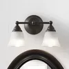 Lâmpada de parede BHG Classic 2 luzes Scone duplo Vanity Light com acabamento em bronze polido a óleo A19 Lâmpadas LED incluídas