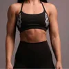 Nova roupa de yoga moda cabeça de lobo sutiã esportivo senhoras sexy yoga superior estiramento respirável correndo push up com almofadas fitness treino sutiã macio