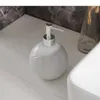 Dispenser di sapone liquido Bottiglia di lozione in ceramica con sfera in stile europeo bianco puro Accessori da bagno multifunzione portatili Shampoo