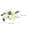 Dekorativa blommor 2 st roskrans Candlestick Garland Artificial Fake Wreaths Ring Party White Rings