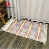 Tapis de porte en coton de style indien, tapis de porte doux pour salon, chambre à coucher, tapis de table, tapis simple