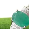 Küme Yüzük Madencilik Alanı Doğal Emerald Ring 925 STERLING Silver Women039s Highend Renkli Mücevher1946443