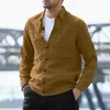 Men's Casual Shirts Top Clothing Daily Holiday Lapel Neck Long Sleeve Shirt Slight Stretch 1 Pc Autumn Solid Color Male