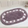 Teppiche Ovale Form Badezimmer Teppich Mikrofaser Badewanne Seite Boden rutschfeste Badematten Toilettenteppiche Fußmatte für Dusche Tapis Salle De Bain 231212