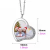 Pendant Necklaces 2pcs Personalized Sliver Color Heart Shape Sublimation Necklace Blanks For Custom Printing