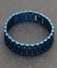 Men Stainless Steel Hip hop Style Bracelet Black Blue Gold Silver Watch Chain Bracelet Link Fashion Punk Jewelry1584251