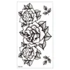Nuovo adesivo per tatuaggio fiore piccolo braccio completo Impermeabile durevole Gufo schizzo femminile in bianco e nero