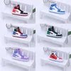 Porte-clés de chaussures de basket-ball en gros Designer Mini Silicone Sneaker Porte-clés Hommes Femmes Enfants Porte-clés Cadeau Sac À Main Chaîne Clé De Chaussure De Basket-ball