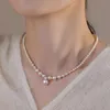 Designer-Halsketten mit Perlenanhänger, S925-Sterlingsilber, Diamanten, Damenkette, verblasst nie, Schmuck, Luxus-Designer-Mode-Halskette, Halsreif für Valentinstagsgeschenke