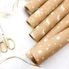 Gift Wrap 6pcsRetro Christmas Wrapping Paper Wedding Green Decoration Artware Kraft Packing Vellum Origami 231211