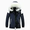 Herenjassen Heren Lange donsjacks met bontkraag Winterjassen Warme parka's Hoge kwaliteit Heren Outdoor Casual jassen 4 231212