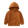 Abiti da ragazza Set per bambini Tuta in pile Fondotinta Tuta per ragazzi Neonate Vestiti Autunno caldo Pullover Felpa con cappuccio Pantaloni Abbigliamento sportivo 231212