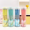 Pencils 30Pieces/set Colorful HB Hole Pencil Children's Posture Correction Triangular Wooden Pencil Dip Top Easy To Grip Kids Stationery 231212