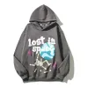 Planet Print Hoodie Lose Herren Y2k Hoody 3D Foam Graffiti Brief Pullover Hip Hop Haruku Sweatshirts