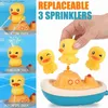 Juguetes de baño Juguetes de baño para bebés para niños Pato eléctrico Lechón Juguetes de baño Juguetes de agua rociada para niños Baby Shower Piscina Bañera Juguete Aspersor Bebé Juguete Q231212