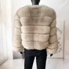 Women's Fur Faux Fur Real Fur Coat Women Winter Fashion Fluffy Natural Fox Fur Coat 60cm Long Sleeve Luxury Warm Jacket Wholesale Seller 231211