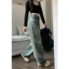 Jeans da donna Vintage anni '90 Pantaloni larghi in denim dritti Donna Y2K Vita alta Gamba larga ampia Donna Streetwear All-Match Casual Traff