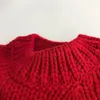 Pullover Baby Red Knit Lose Sweter Kids Chłopca Rok Ubrania TODDLER ZARUNKAT Zimowa dzianina miękka długie rękawie pullover 231212