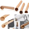 Spoons Spoon Wood Coffee Scoop With Bag Clip Tablespoon Solid Beech Wooden Measuring Scoops Tea Bean Spoons Clips Gift Fy5271 0918 Dro Dhfkv