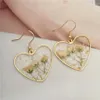 Dangle lustre brincos vintage flor seca geométrica para mulheres menina boho resina gota brincos moda tartaruga jóias dangle mi1749